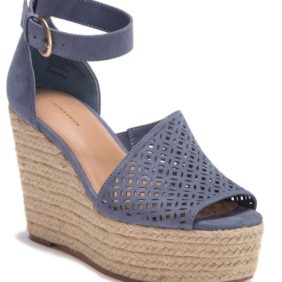 14th & Union Shoes - 14th & Union Theryn Asymmetrical Espadrille Wedge